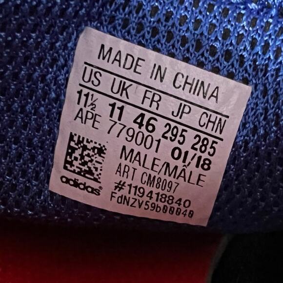 adidas Twinstrike ADV Core Black Blue Red CM8097 Size 11.5 - Picture 3 of 16